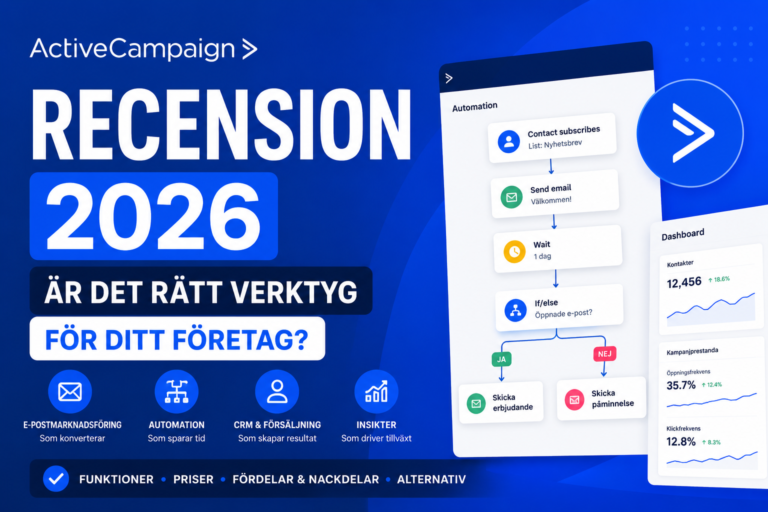 activecampaign recension 2026 funktioner priser och betyg