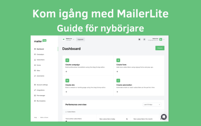 MailerLite för nybörjare