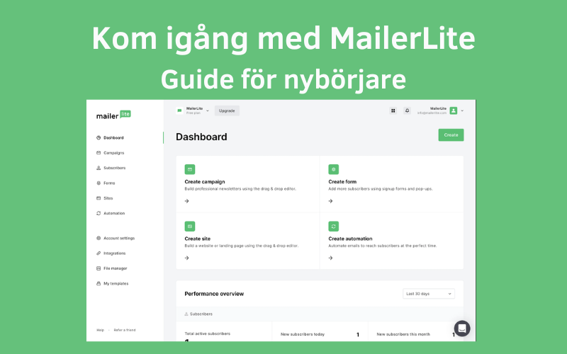 MailerLite för nybörjare
