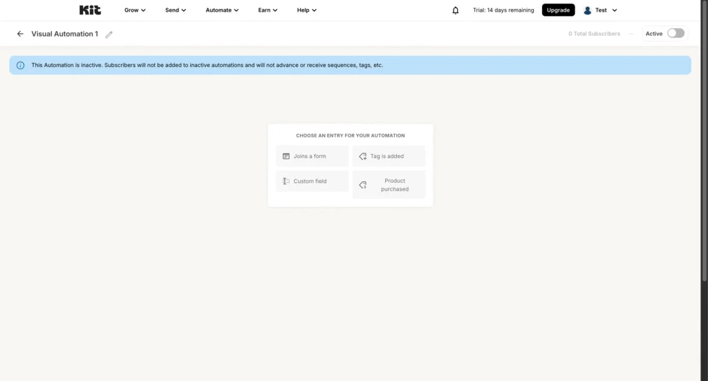 Kit automationsbyggare – visuell e-postautomation för creators