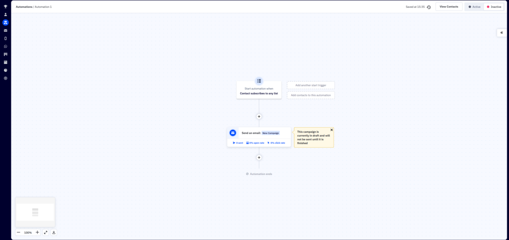 ActiveCampaign automationsflöde – avancerad e-postautomation